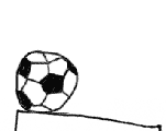 Teil von Zeichnung Startseite: Ball als Link zur Seite mit dem Fußball-Blog